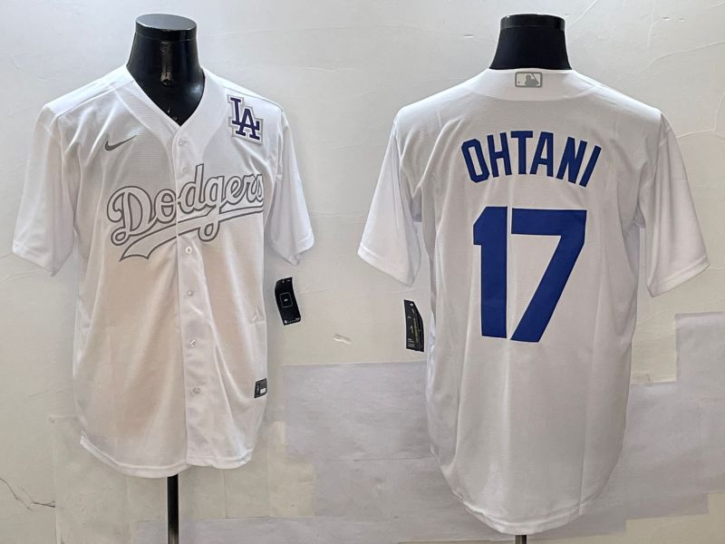 Men Los Angeles Dodgers #17 Ohtani White Fashion Edition Game 2025 Nike MLB Jersey style 6->los angeles dodgers->MLB Jersey